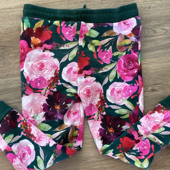 7Y Floral Girls Posh Peanut Sweatsuit Long Sleeve Top & Pants Flower Set - Picture 7 of 8